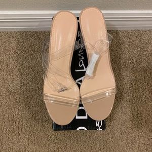 Lucite Block Heels